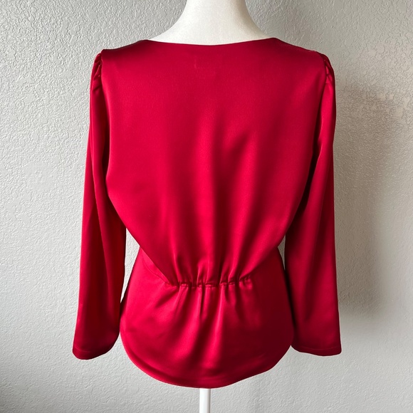 J. Crew Factory Satin Back Crepe Button - Front Blouse - Picture 3 of 10
